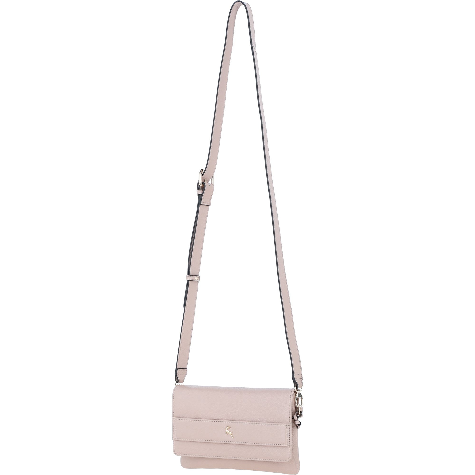 Ashwood Chic Leather Crossbody Bag Beige: 64741