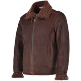 Sheepskin Leather Flying  Jacket  Brown: KE 5037