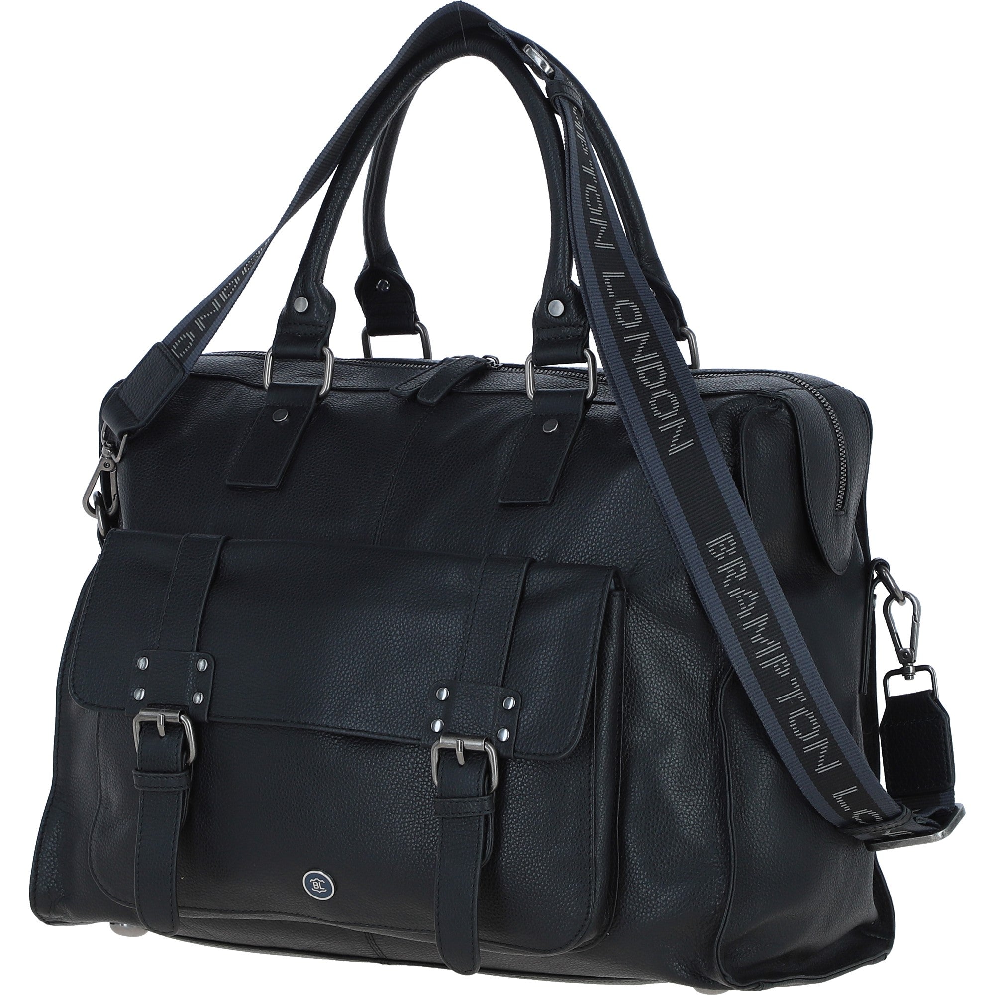 Brampton London Leather Weekender Bag Black: 64807