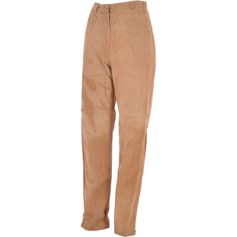 Womens Suede Leather Trousers Sand/Sue: 766 TROUSERS