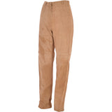 Womens Suede Leather Trousers Sand/Sue: 766 TROUSERS