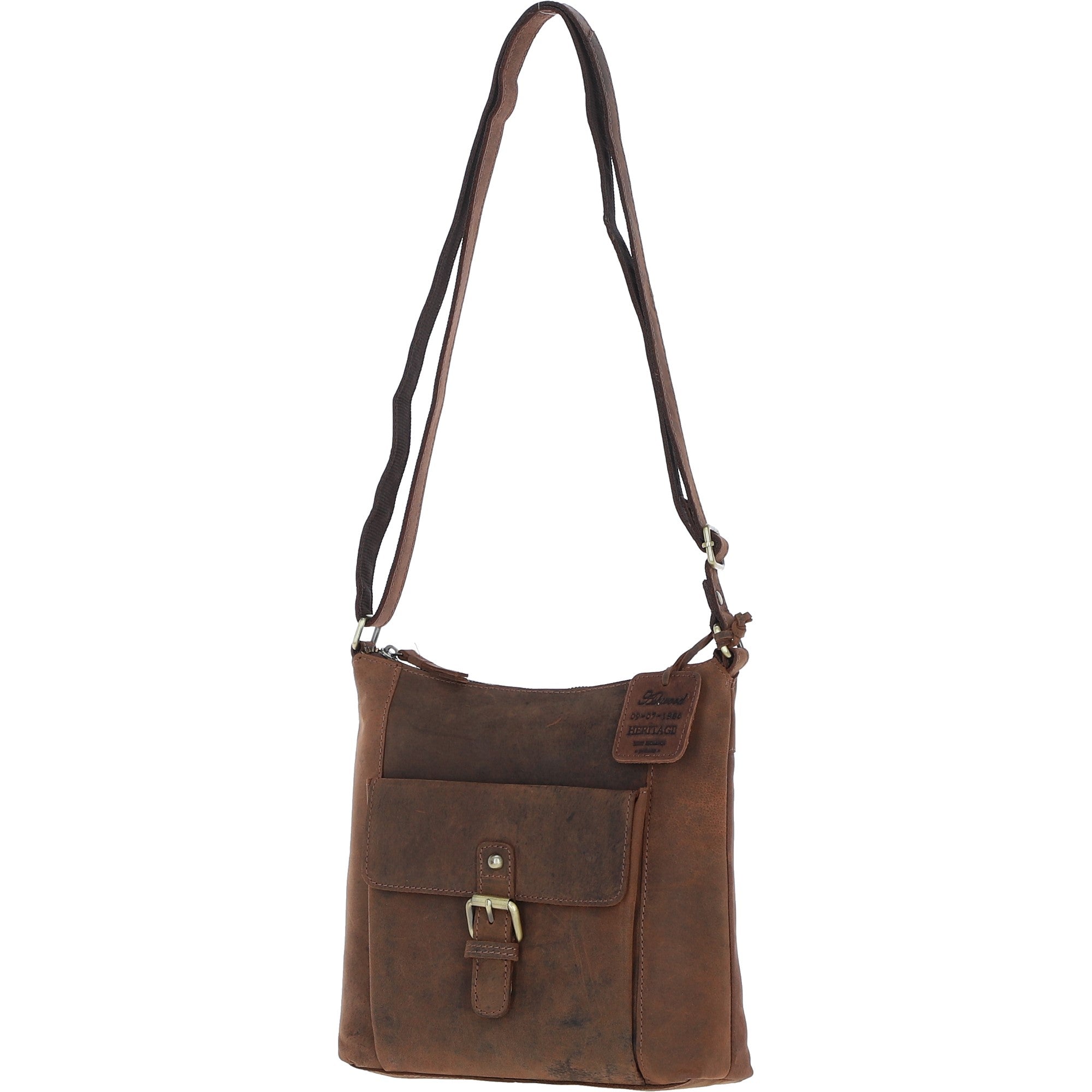 Vintage Equestrian Leather Handbag Mud/brown: worcester