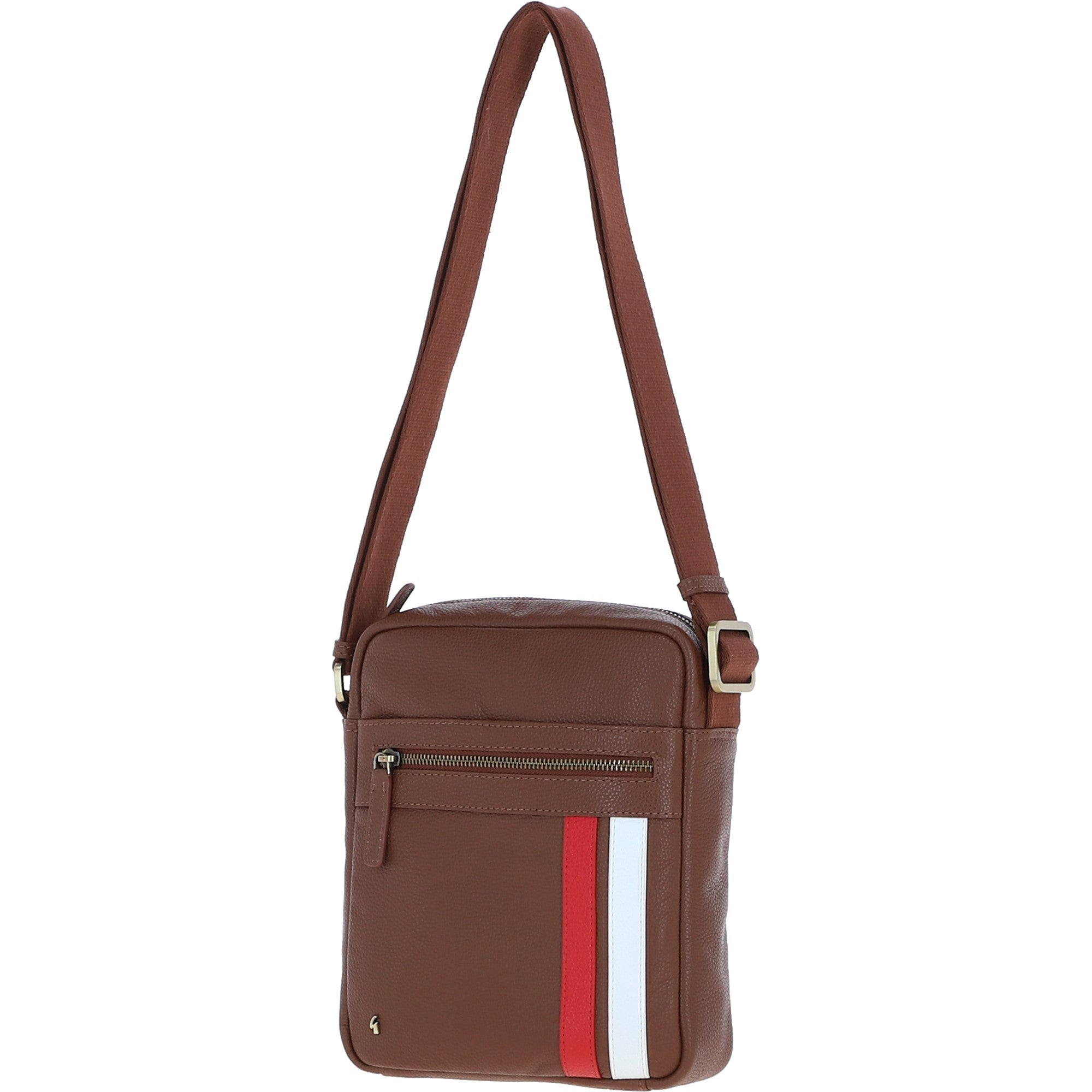 Gabicci Mens Leather Messenger Bag Tan: GB-64952
