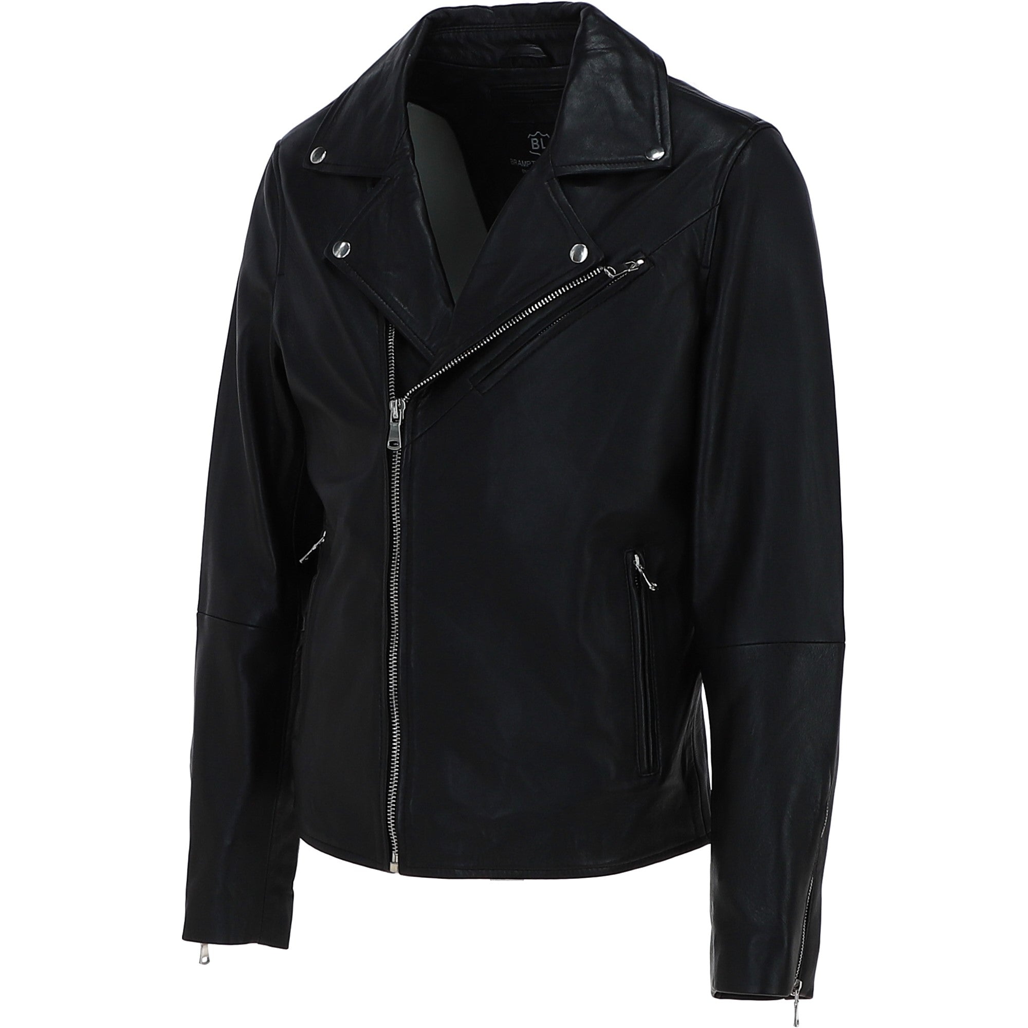 Brampton London Men's Real Leather Biker Jacket Black: BLM F-35