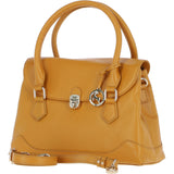Premium Leather Shoulder Bag with Detachable Crossbody Strap Mustard: Y-56