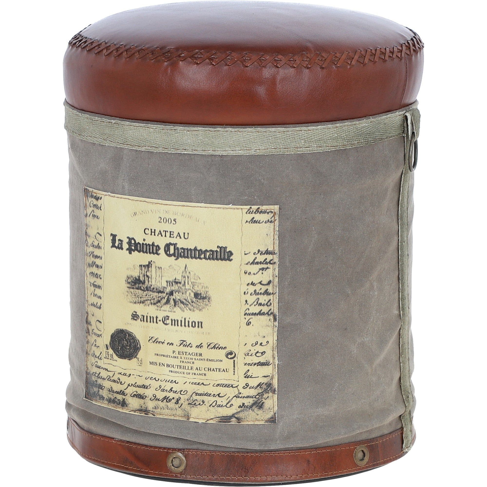 Ashwood Leather Saint-Emilion Stool Multi: KI-006