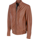 Ashwood Men's Genuine Leather Bomber Jacket Tan: AW-2255