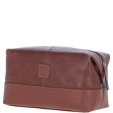 Mens Leather Washbag Chestnut: Milo