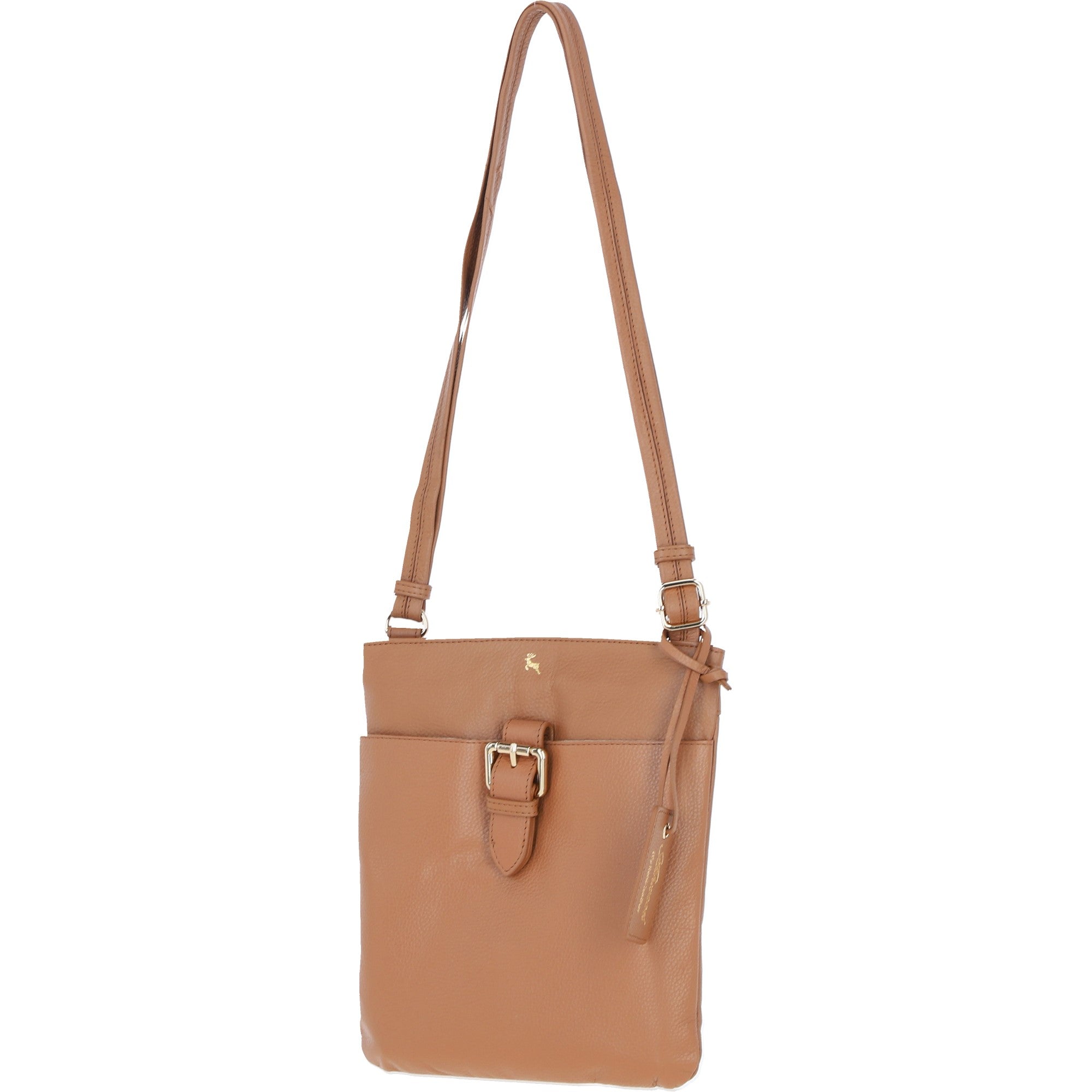 Ashwood Leather Smart Tab Cross Body Bag Butterscotch: 63621/Tab