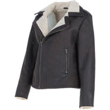 Ashwood Faux Fur Biker Style Jacket Brown: Jan
