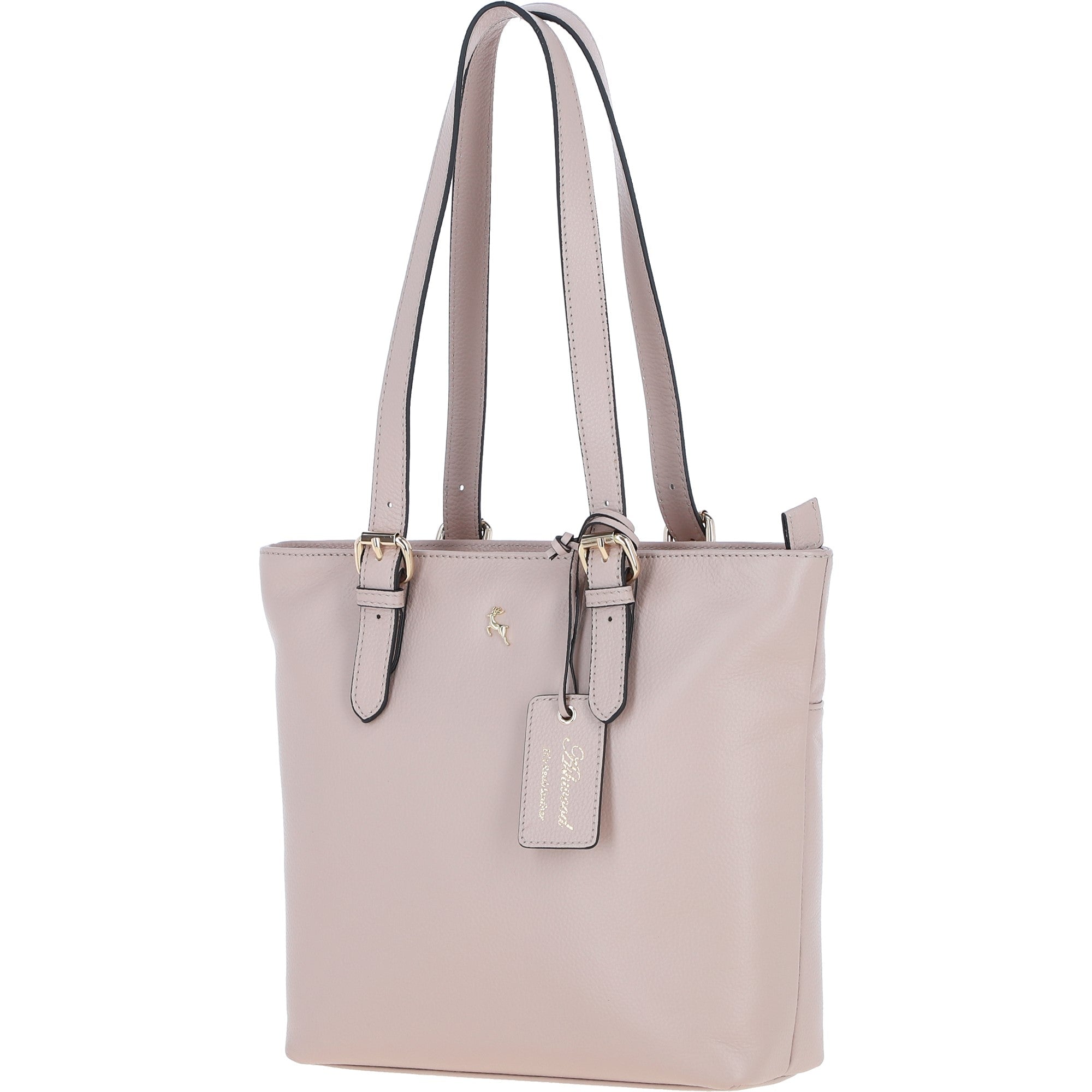 Elegant Shoulder Bag with Adjustable Straps Beige: 64562