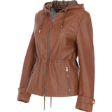 Luxurious Ashwood Leather Jacket with Hood Tan: Anne