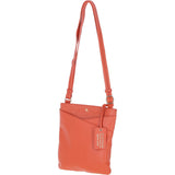 Ashwood Curve  Zip Top Leather Cross Body Bag Burnt Orange: 64640/curve