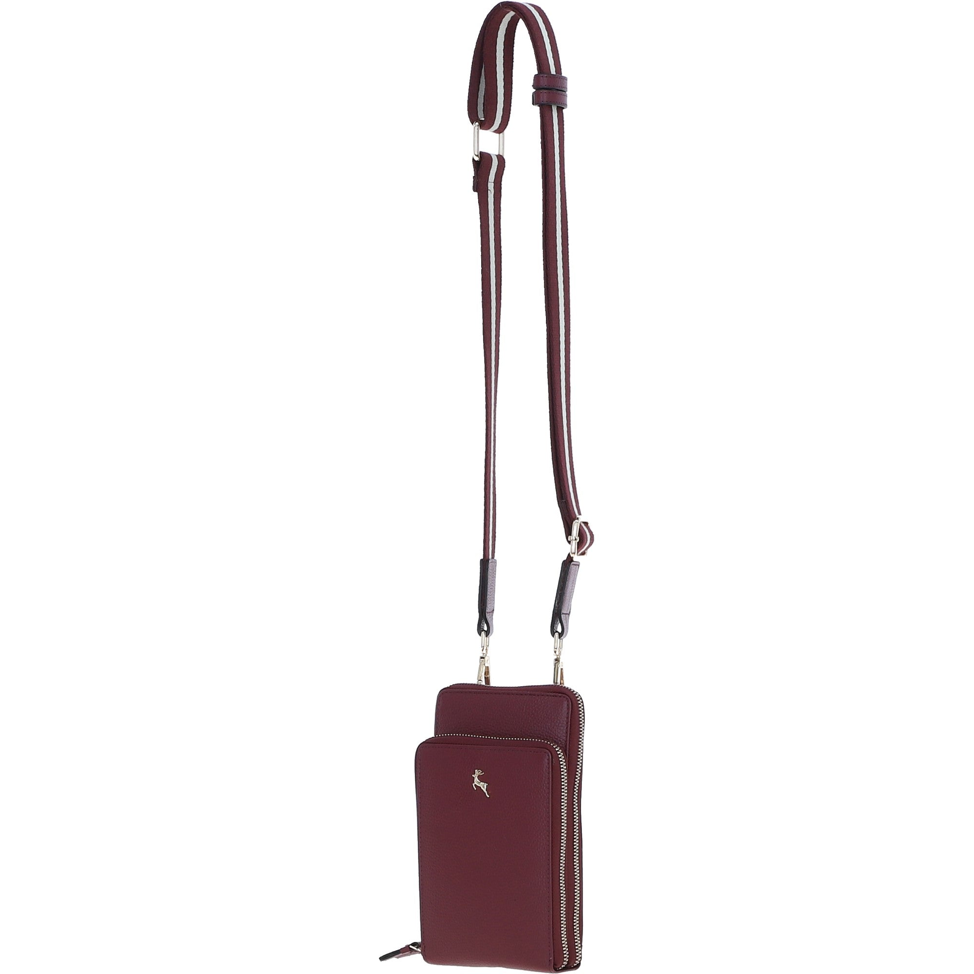Ashwood Leather Luxury Crossbody Phone Bag Design-X Wine: X-31