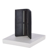 Cow Waxy Large Leather Classic 8 Card Bill-Fold  Wallet Black :  1558