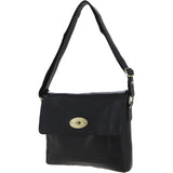 Michigan Leather Messenger Bag Black : M-57