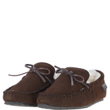 Fenland Classic Mens Suede Sheepskin Maverick Slippers Brown