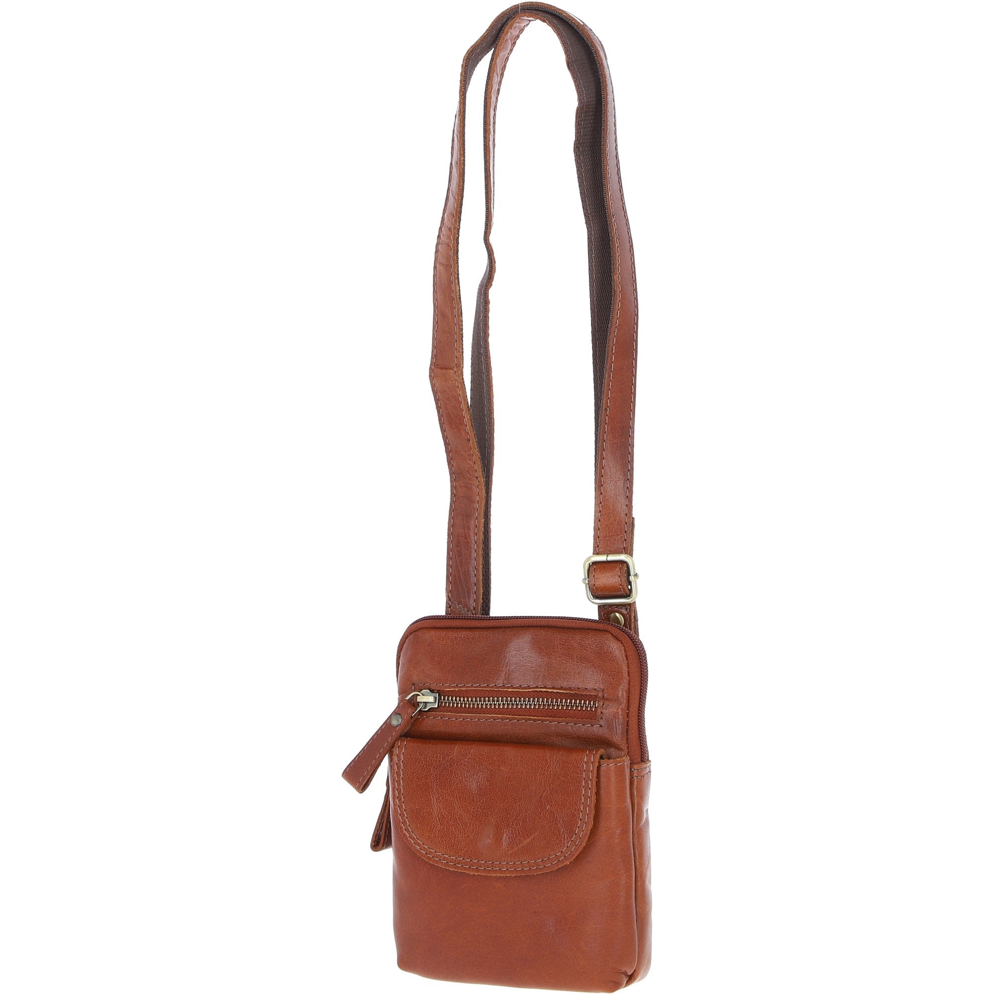 Elegant Ashwood Leather Crossbody Bag Honey: G-11