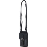 Exquisite Ashwood Leather Smartphone Bag Black: F-89
