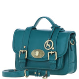 Stylish Ashwood Leather Medium Satchel Bag Green: Y-62