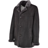 Luxury 4 Button Single Breasted  Sheepskin Coat Brown: KE-223