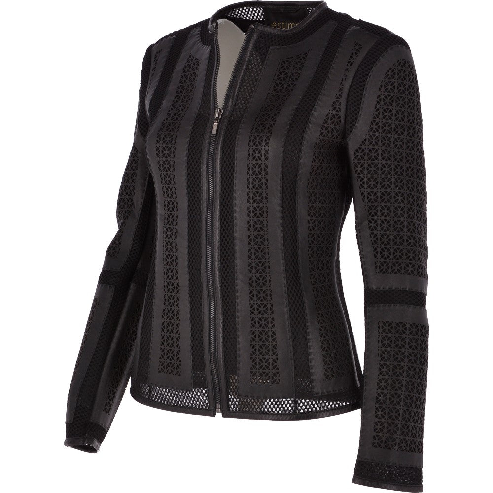 Mosaic Light Weight Leather Jacket Black: 50629