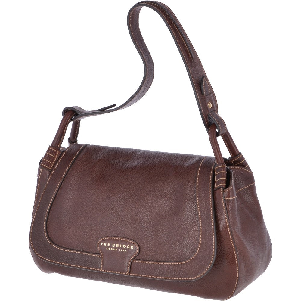 The Bridge Medium Italian Shoulder Bag Brown - 0407251P