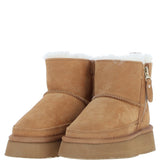 Fenland Ladies Sheepskin Boots Tan: Hetty-Boots