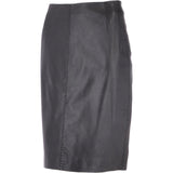 Women's Leather Pencil Skirt  Black : V2 Knee