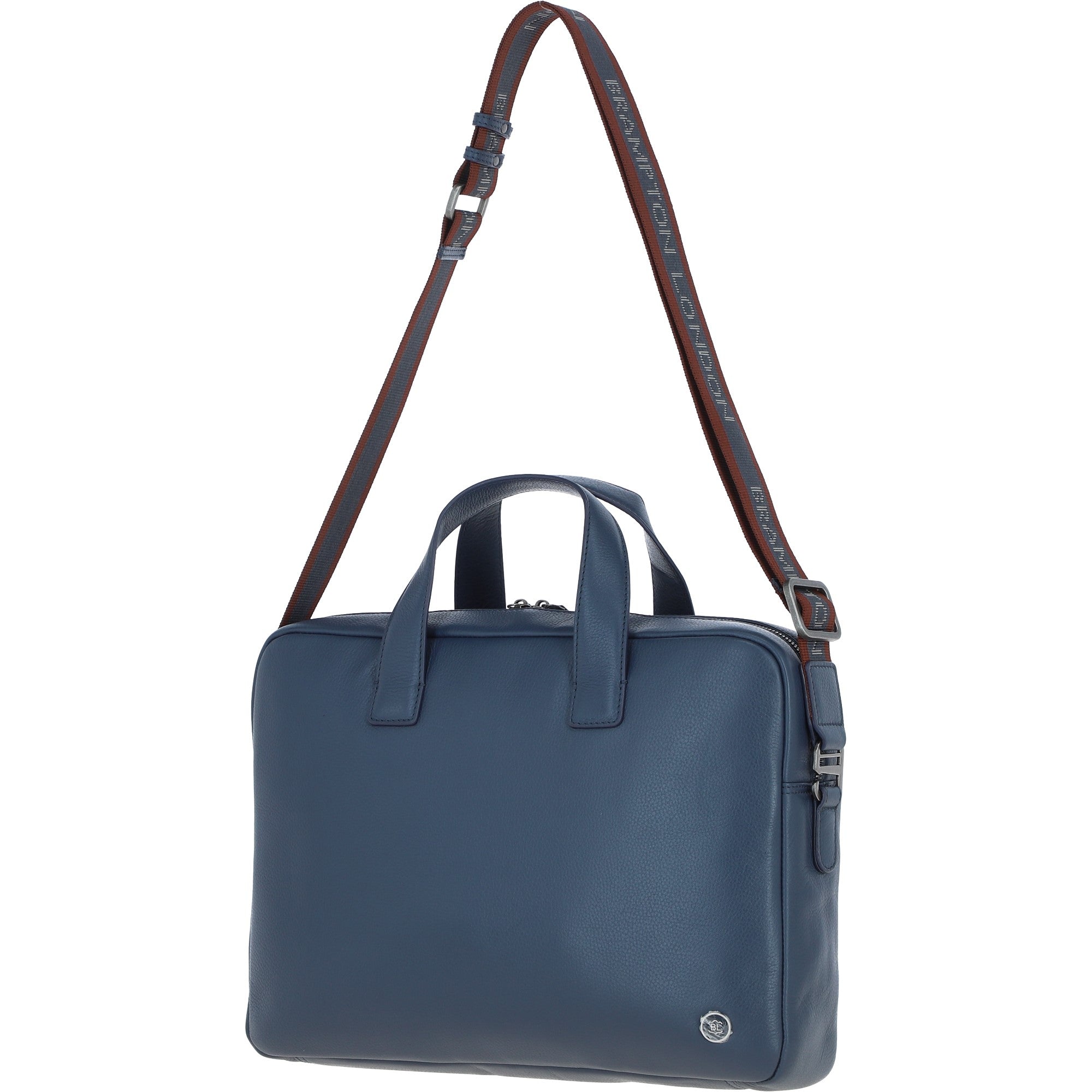 Brampton Leather Men's Messenger Bag Navy: 64273