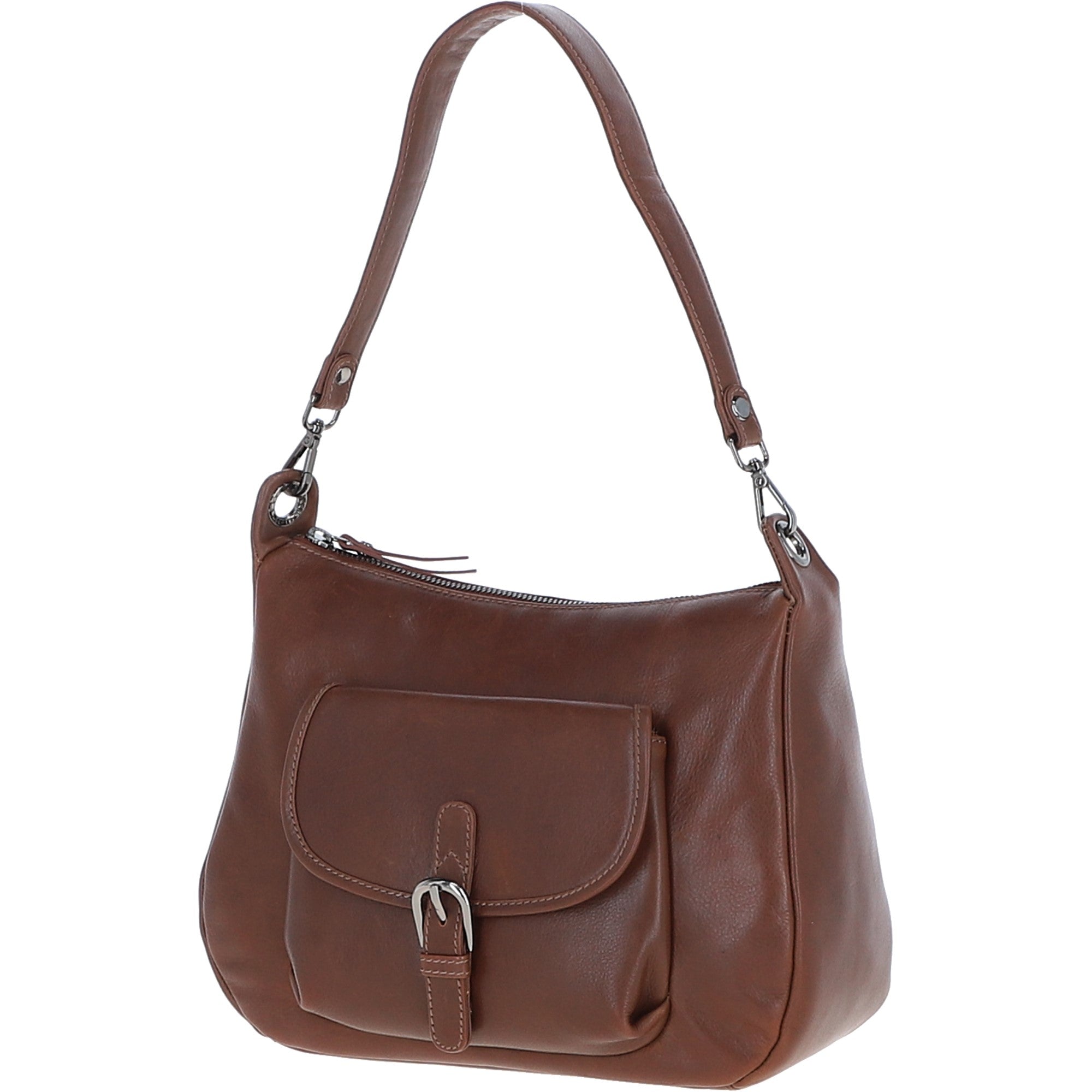Ashwood Leather Women’s Buckle Shoulder Tote Bag Chestnut: S-33