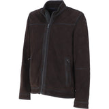 Ashwood Men’s Real Leather Jacket with Mandarin Collar and Zip DK Brown: NEW COOPER