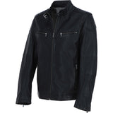 Mens Real Leather Biker Jacket Black: AWM-Lent