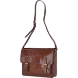 14 Inch Vegetable Tanned Leather Satchel Chestnut/ Vt : Josh