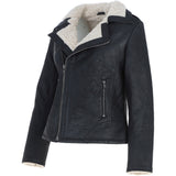 Ashwood Faux Fur Biker Style Jacket Black: Jan