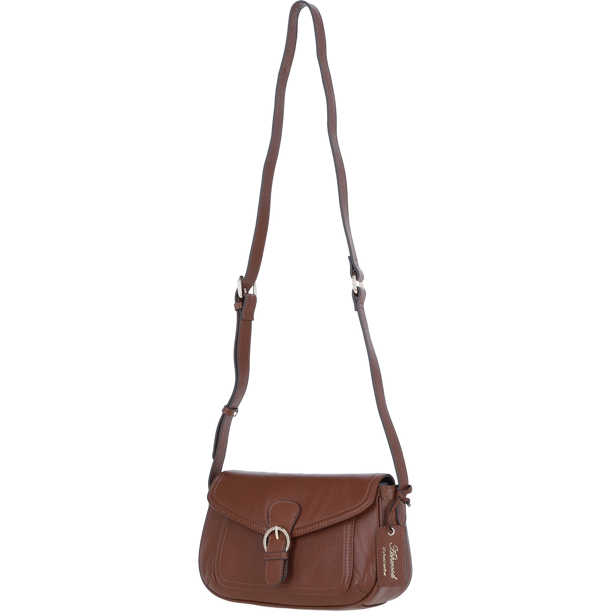 Ashwood Leather Crossbody Bag 2 Tone Tan: 64434