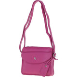 Ashwood Leather Ladies Crossbody Bag Berry: Glasgow