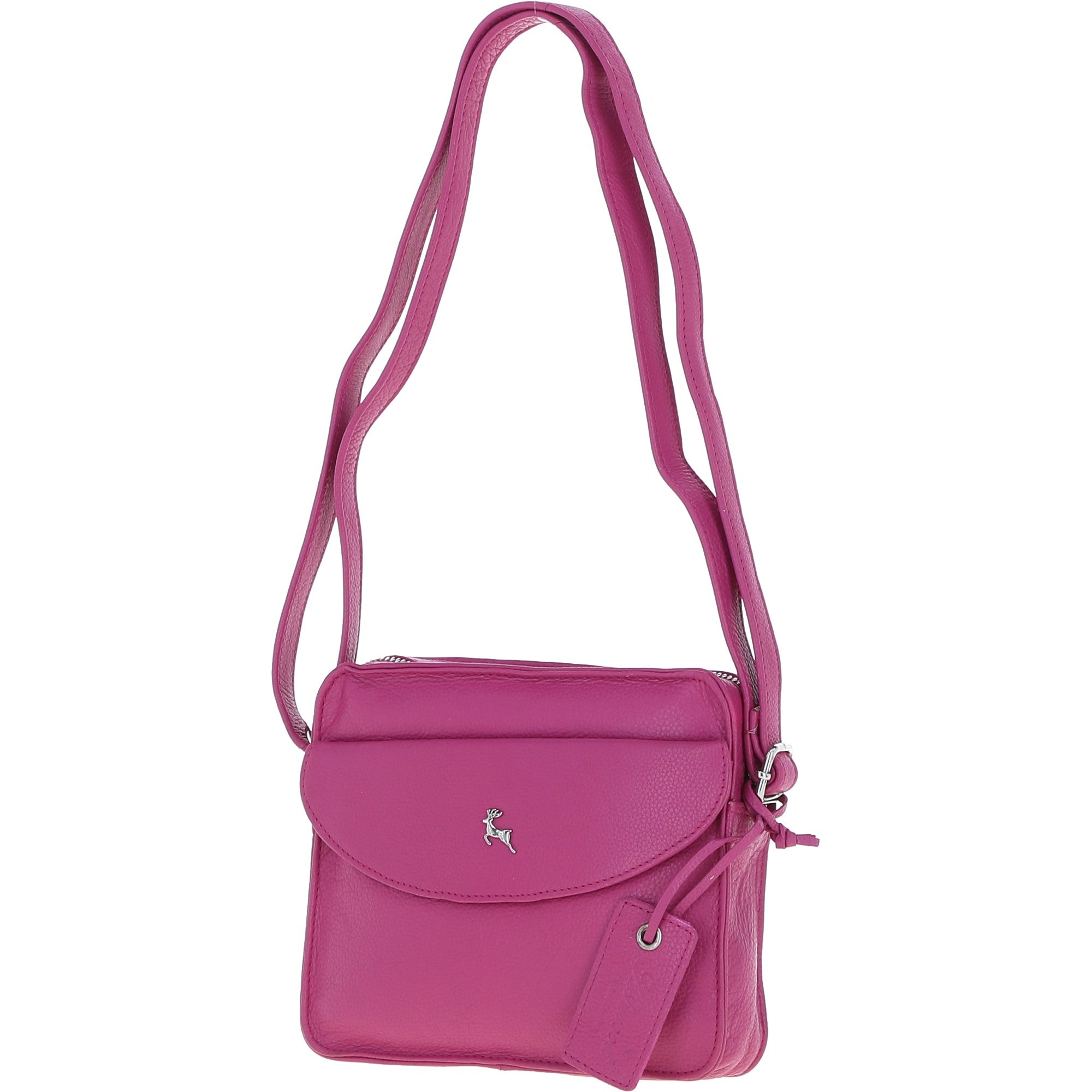 Ashwood Leather Ladies Crossbody Bag Berry: Glasgow