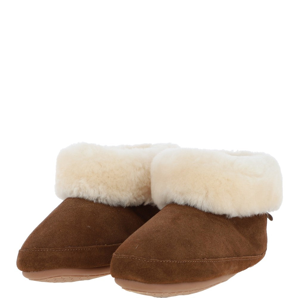 Sheepskin Slippers Chestnut: LADIES BOOTYS