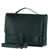 Ashwood Leather Unisex Large Crossbody Satchel Bag Green: P-63