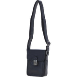 Ashwood Leather Men's Buckle Crossbody Bag Black: S-60