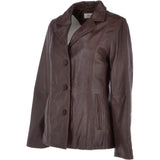Leather Jacket Mid Brown/nap: ANGELA