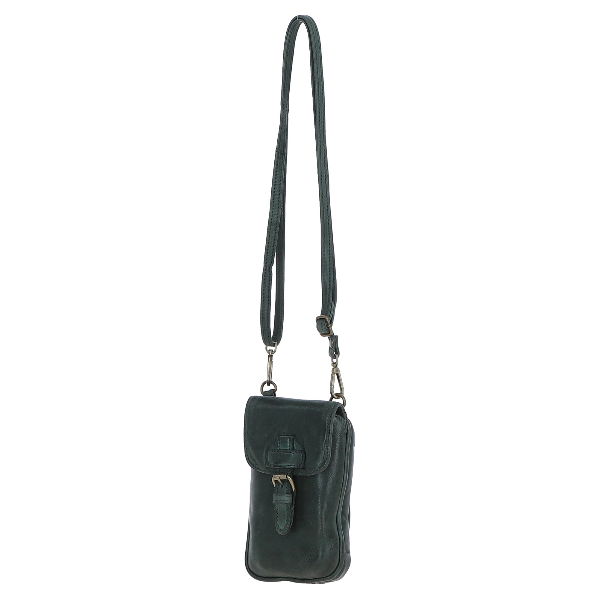 Ashwood Leather Crossbody Smart Phone Bag Green: D-99