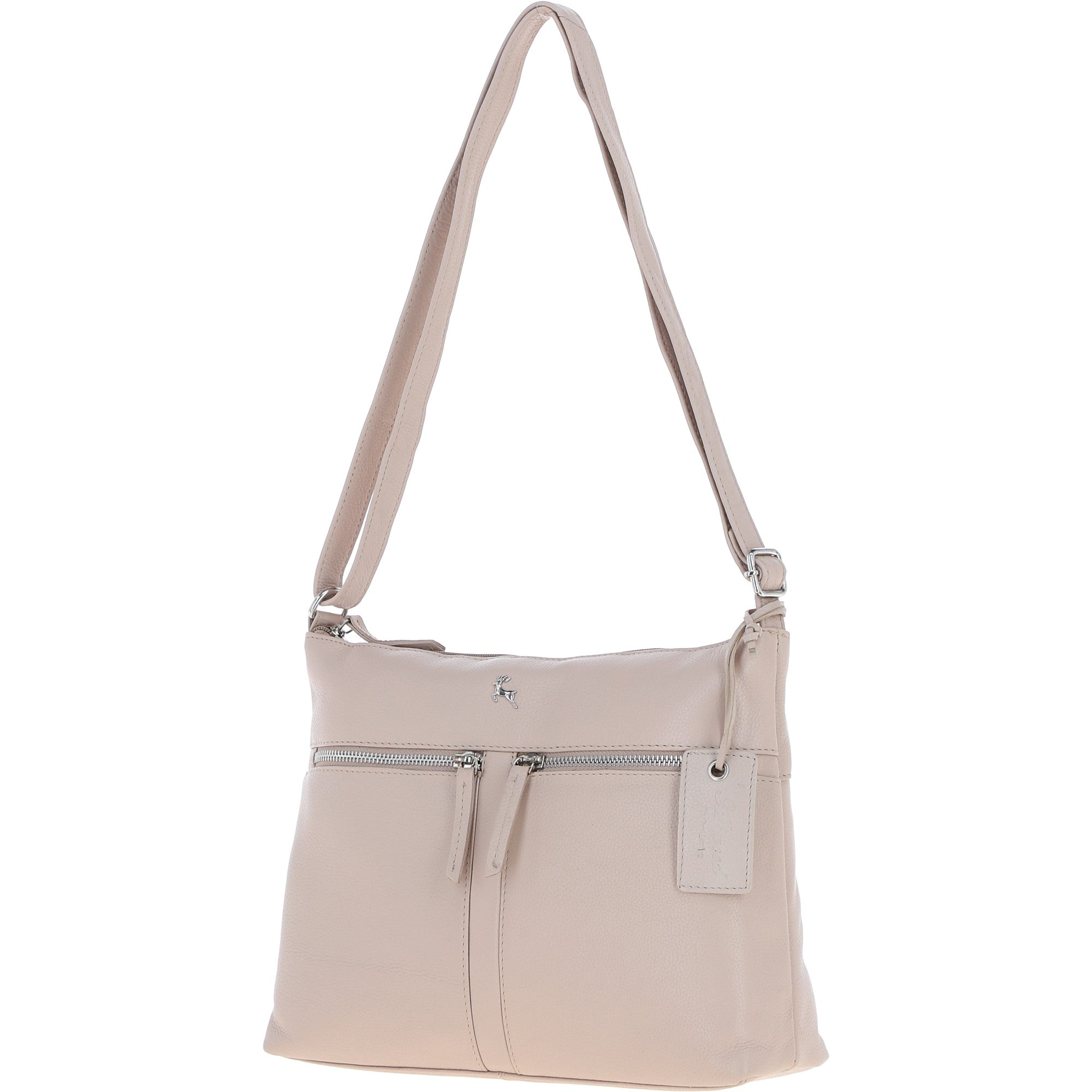 Sleek Luxe Leather Shoulder Bag Mushroom: Mourne