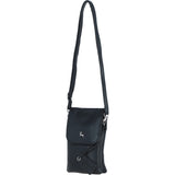Ashwood Leather Smartphone Crossbody Bag Black: York
