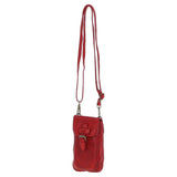 Ashwood Leather Crossbody Smart Phone Bag Red: D-99