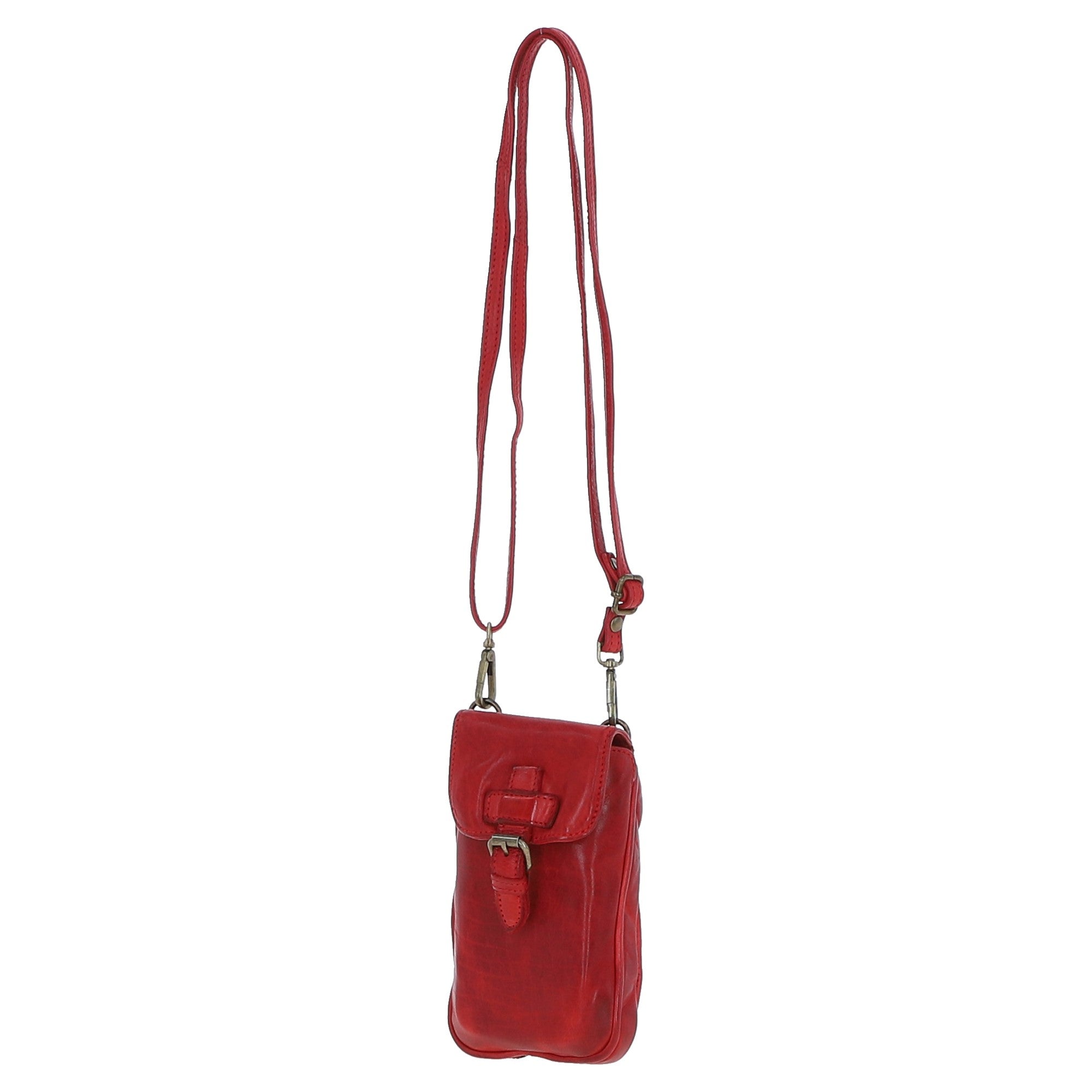 Ashwood Leather Crossbody Smart Phone Bag Red: D-99