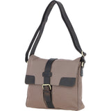 Fenland Canvas & Leather Crossbody Bag Mud/grey: FEN-754