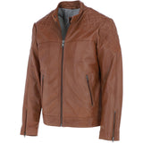 Ashwood Men's Leather Biker Jacket Tan: 8055