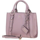 Real Leather Handbag with Adjustable Crossbody Strap Woodrose: 64867